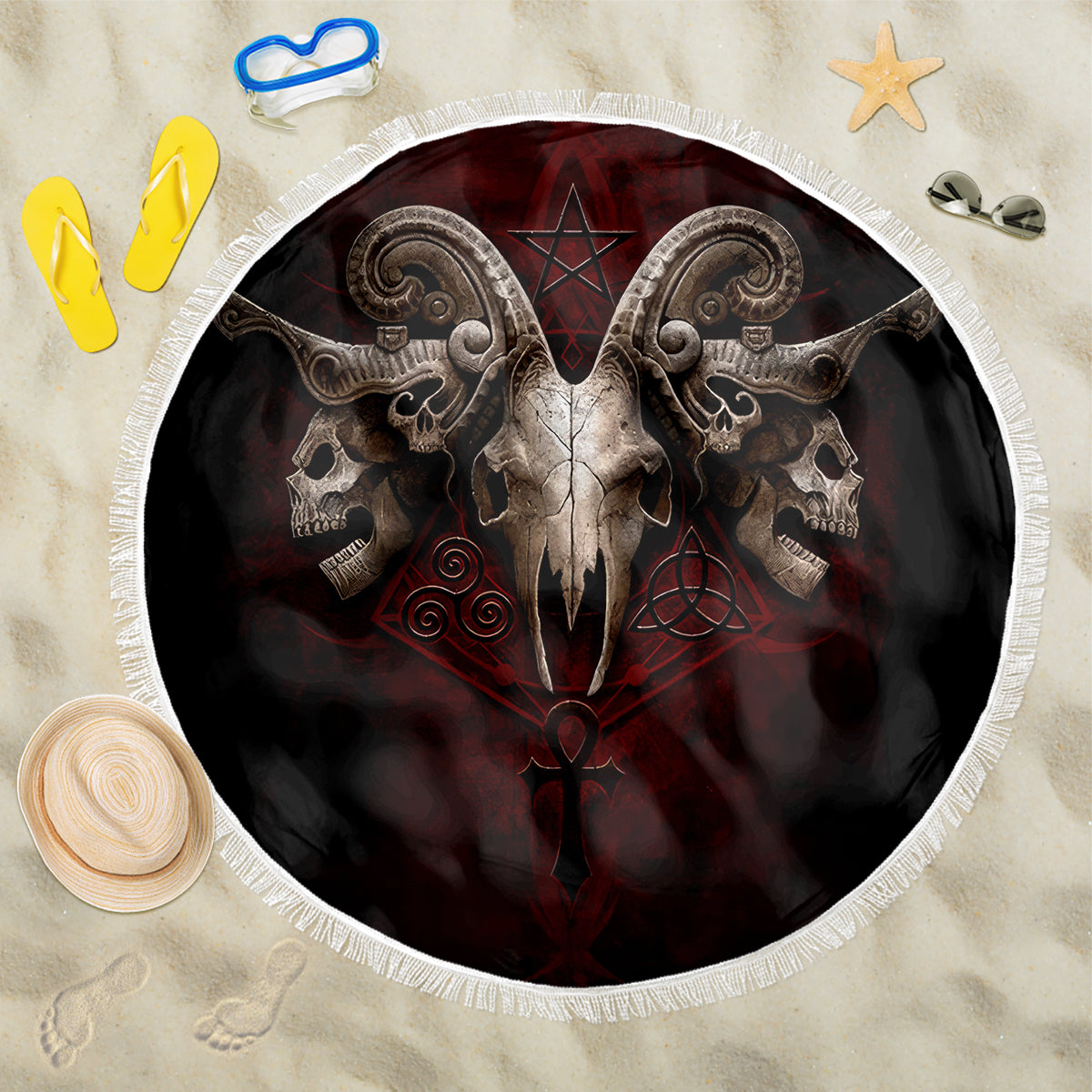 Skull Beach Blanket Boy Band Queen - Wonder Print Shop