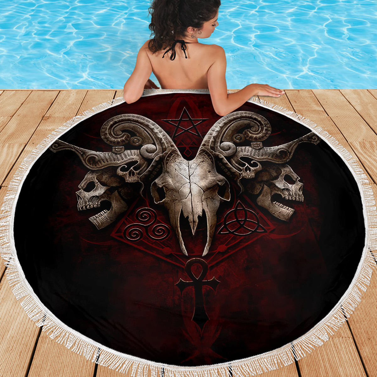 Skull Beach Blanket Boy Band Queen - Wonder Print Shop