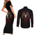 Skull Couples Matching Short Sleeve Bodycon Dress and Long Sleeve Button Shirts Boy Band Queen - Wonder Print Shop