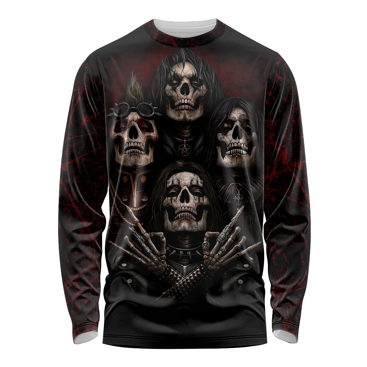 Skull Long Sleeve Shirt Boy Band Queen - Wonder Print Shop