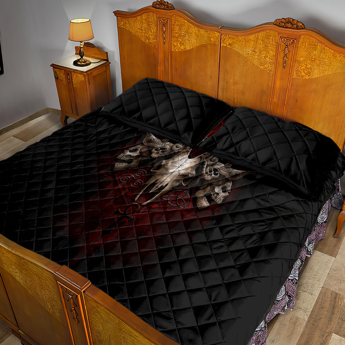 Skull Quilt Bed Set Boy Band Queen - Wonder Print Shop