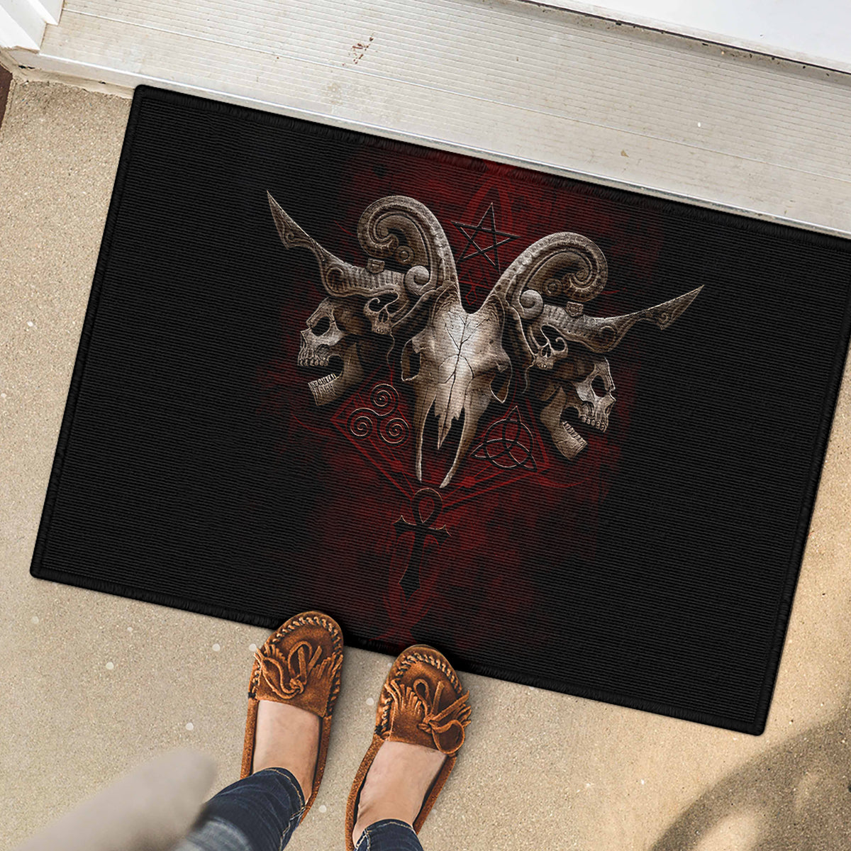 Skull Rubber Doormat Boy Band Queen - Wonder Print Shop