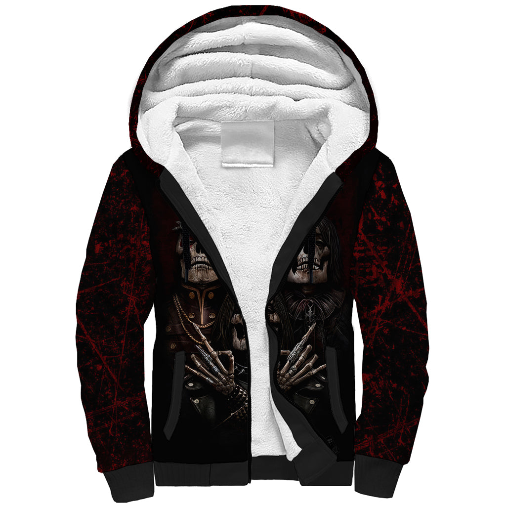 Skull Sherpa Hoodie Boy Band Queen - Wonder Print Shop