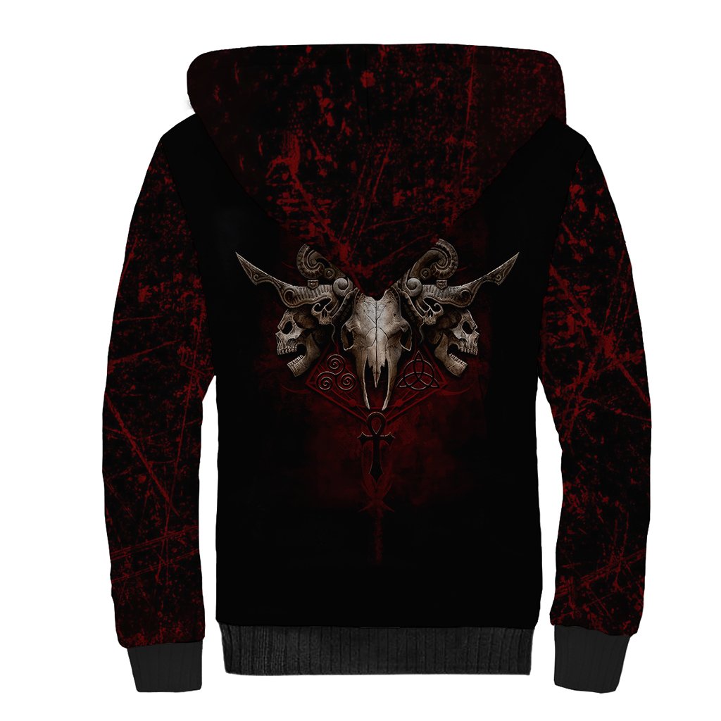Skull Sherpa Hoodie Boy Band Queen - Wonder Print Shop