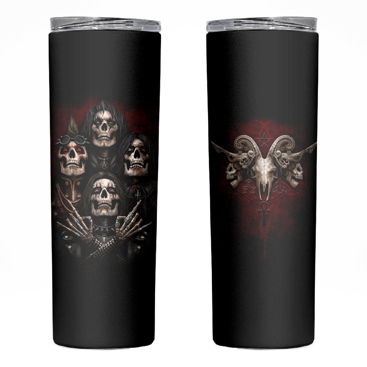 Skull Skinny Tumbler Boy Band Queen - Wonder Print Shop