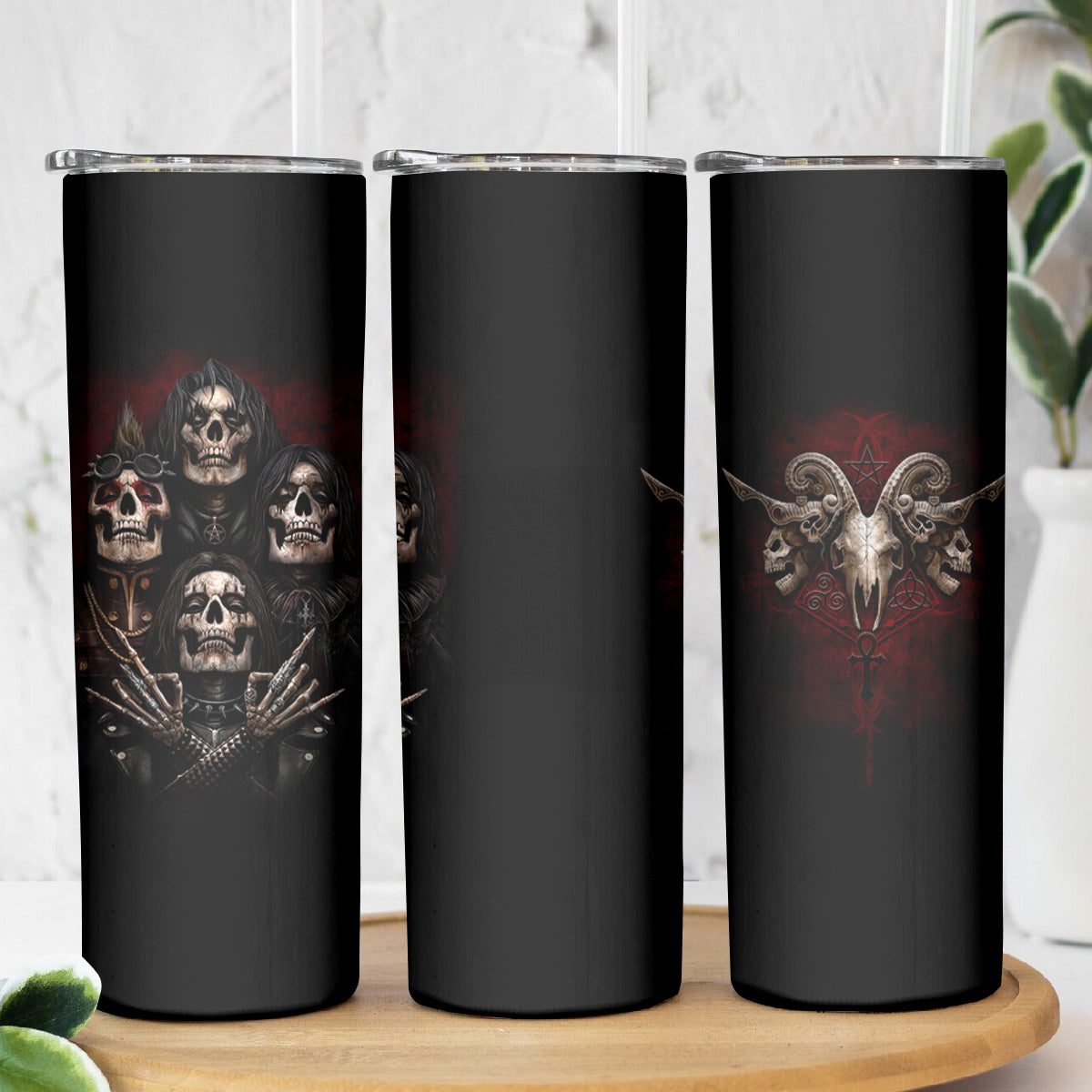 Skull Skinny Tumbler Boy Band Queen - Wonder Print Shop