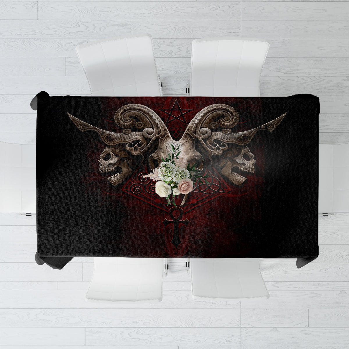 Skull Tablecloth Boy Band Queen - Wonder Print Shop