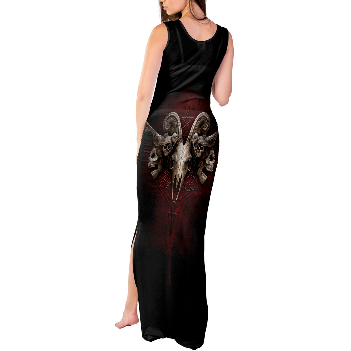 Skull Tank Maxi Dress Boy Band Queen - Wonder Print Shop
