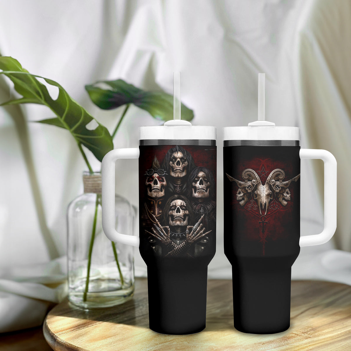 Skull Tumbler With Handle Boy Band Queen - Wonder Print Shop