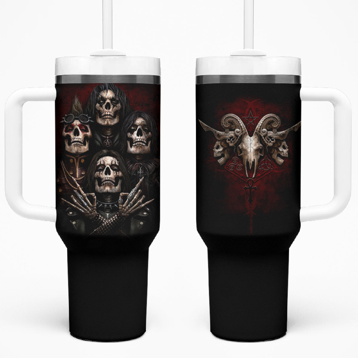 Skull Tumbler With Handle Boy Band Queen - Wonder Print Shop