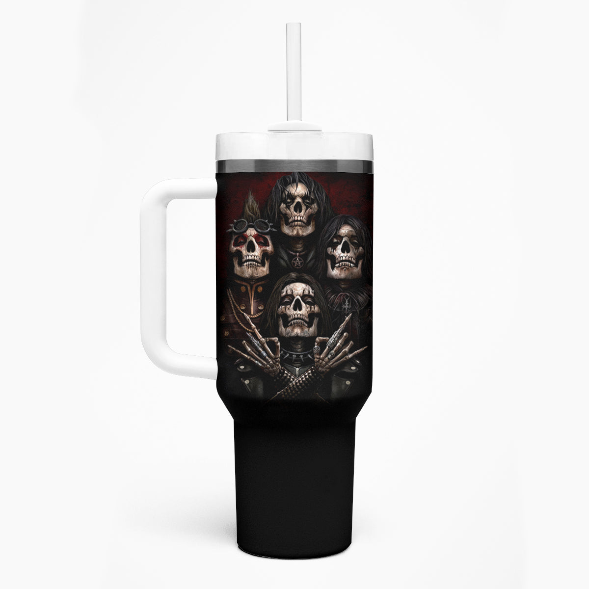 Skull Tumbler With Handle Boy Band Queen - Wonder Print Shop