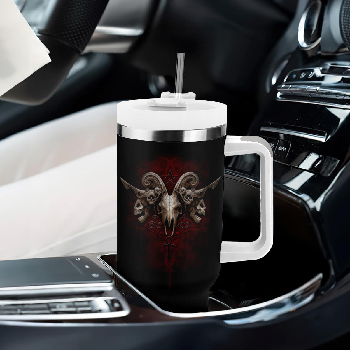 Skull Tumbler With Handle Boy Band Queen - Wonder Print Shop