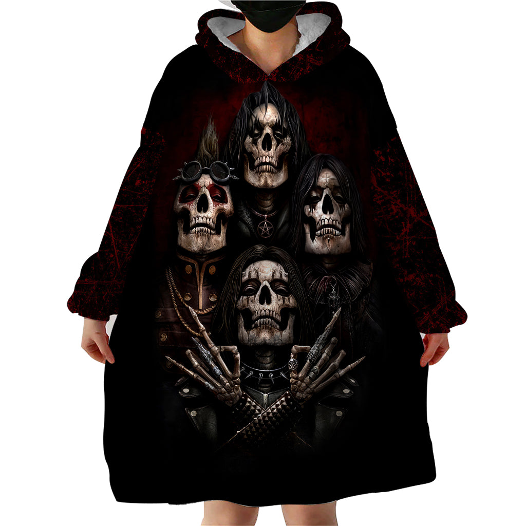 Skull Wearable Blanket Hoodie Boy Band Queen - Wonder Print Shop