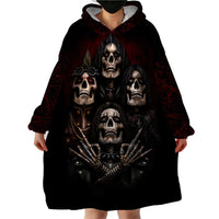 Skull Wearable Blanket Hoodie Boy Band Queen - Wonder Print Shop