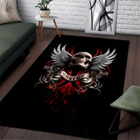 Skull Area Rug Blood Skull Survivor - Wonder Print Shop