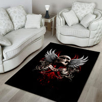 Skull Area Rug Blood Skull Survivor - Wonder Print Shop
