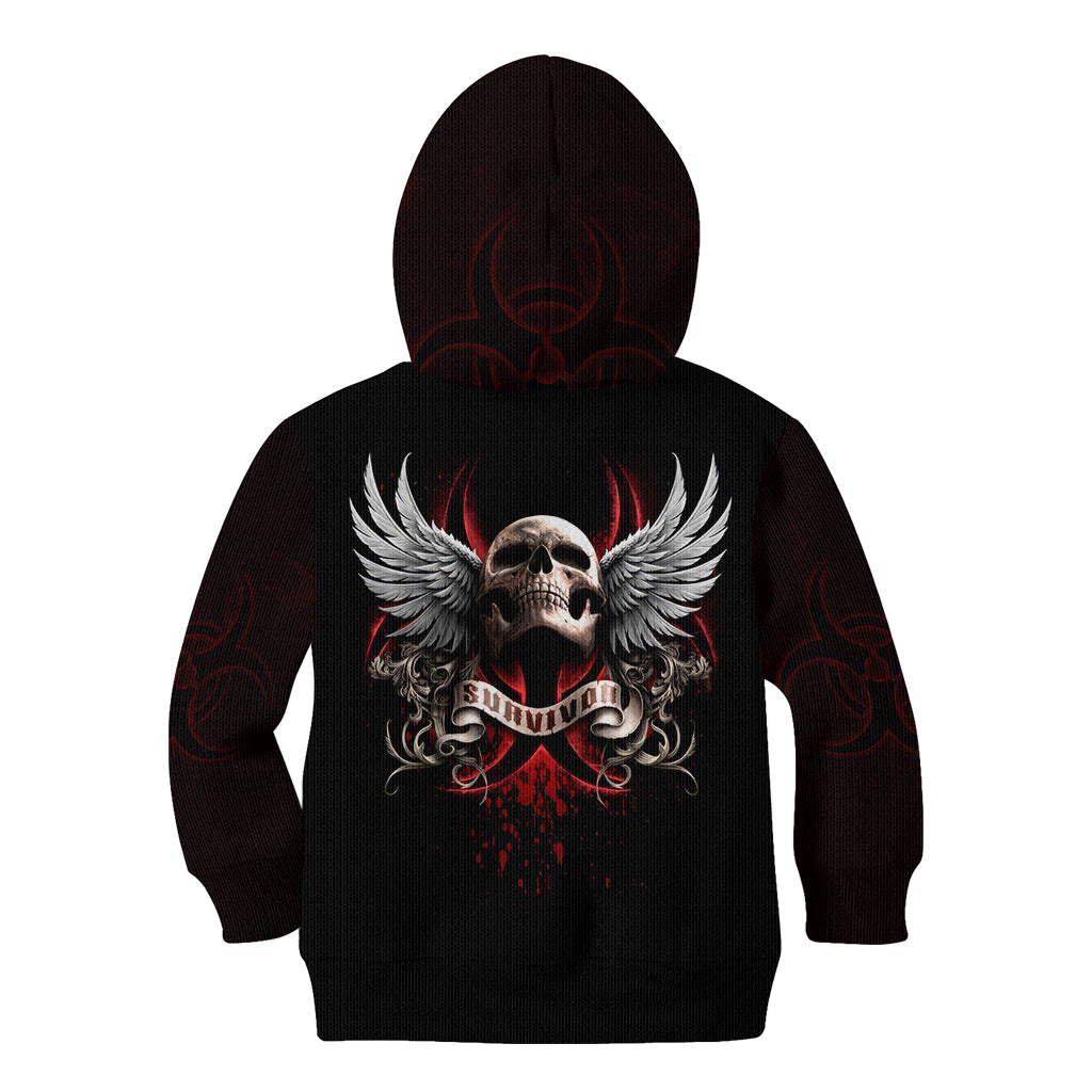 Skull Kid Hoodie Blood Skull Survivor - Wonder Print Shop