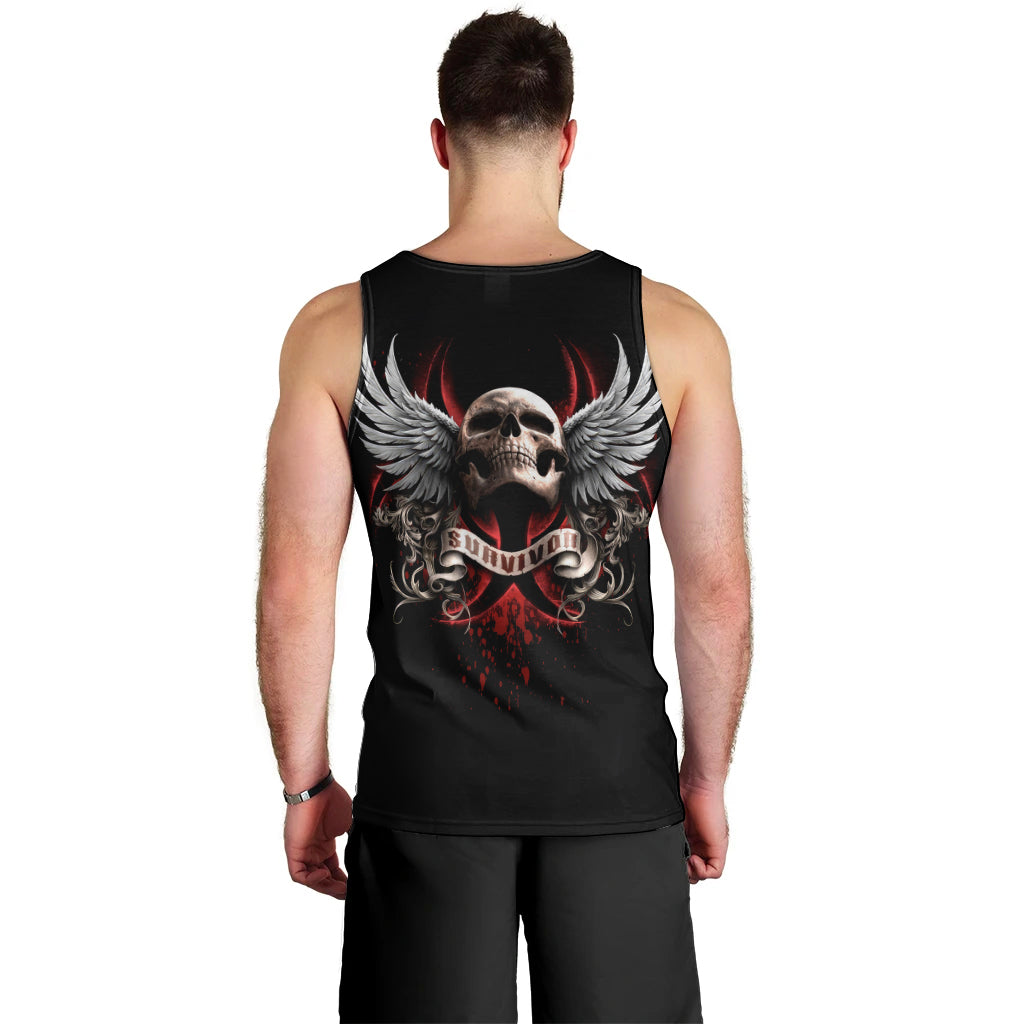 Skull Men Tank Top Blood Skull Survivor DT01