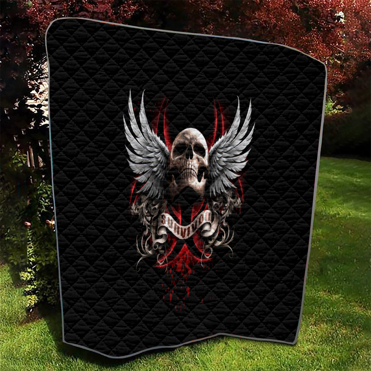 Skull Quilt Blood Skull Survivor - Wonder Print Shop