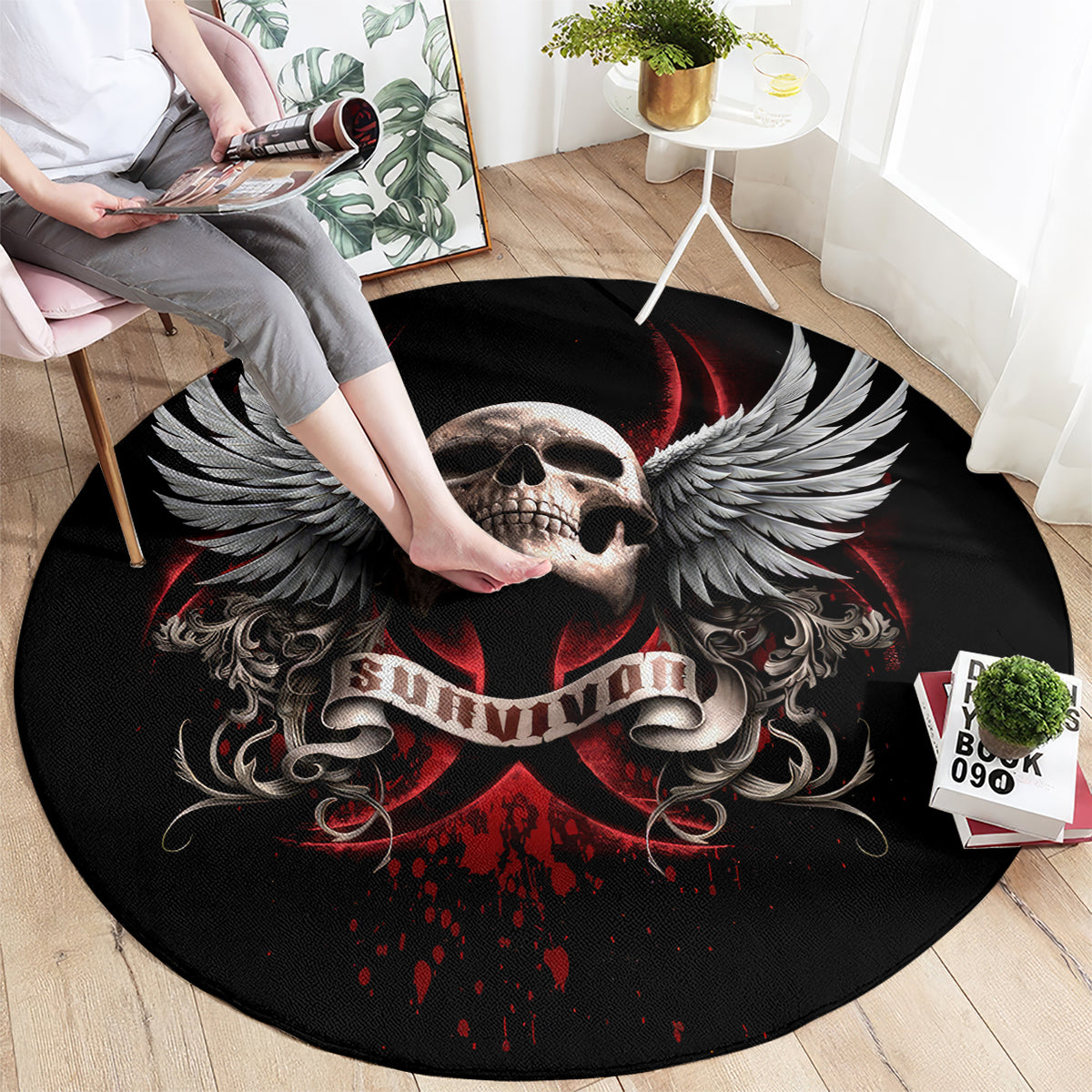 skull-round-carpet-blood-skull-survivor