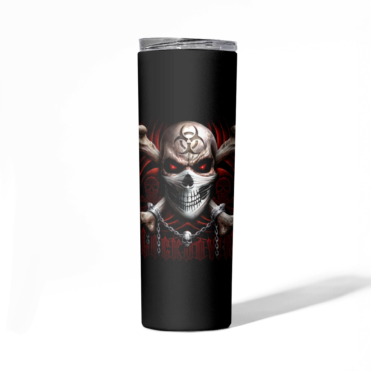 Skull Skinny Tumbler Blood Skull Survivor - Wonder Print Shop