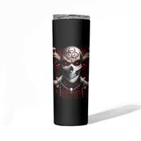 Skull Skinny Tumbler Blood Skull Survivor - Wonder Print Shop