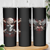 Skull Skinny Tumbler Blood Skull Survivor - Wonder Print Shop