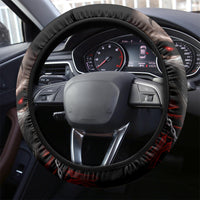 Skull Steering Wheel Cover Blood Skull Survivor - Wonder Print Shop
