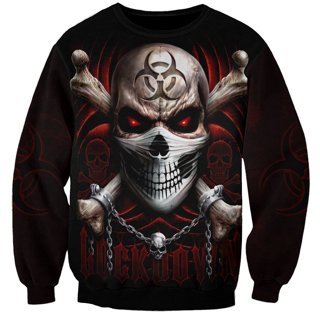 Skull Sweatshirt Blood Skull Survivor - Wonder Print Shop