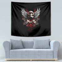 Skull Tapestry Blood Skull Survivor - Wonder Print Shop