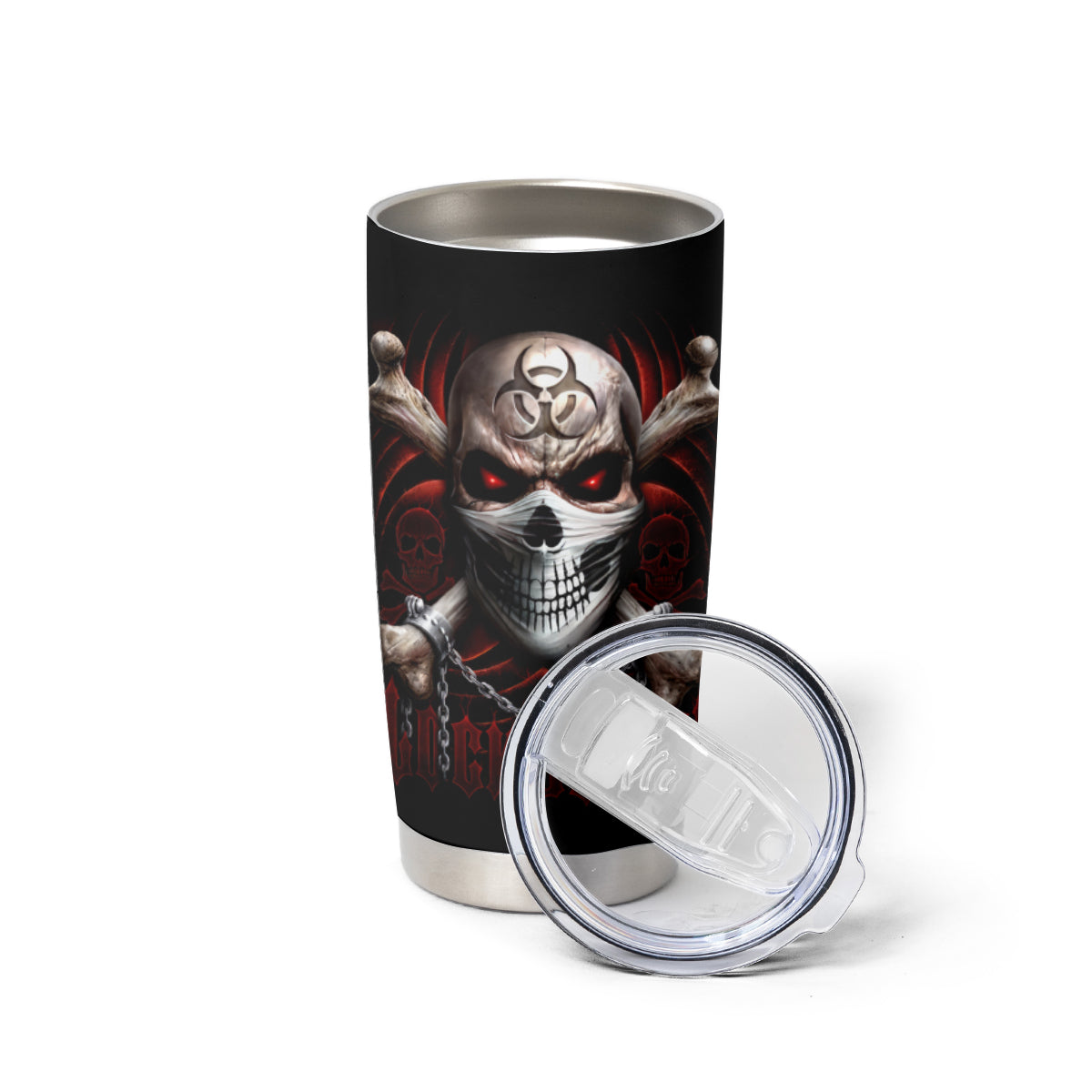 Skull Tumbler Cup Blood Skull Survivor - Wonder Print Shop