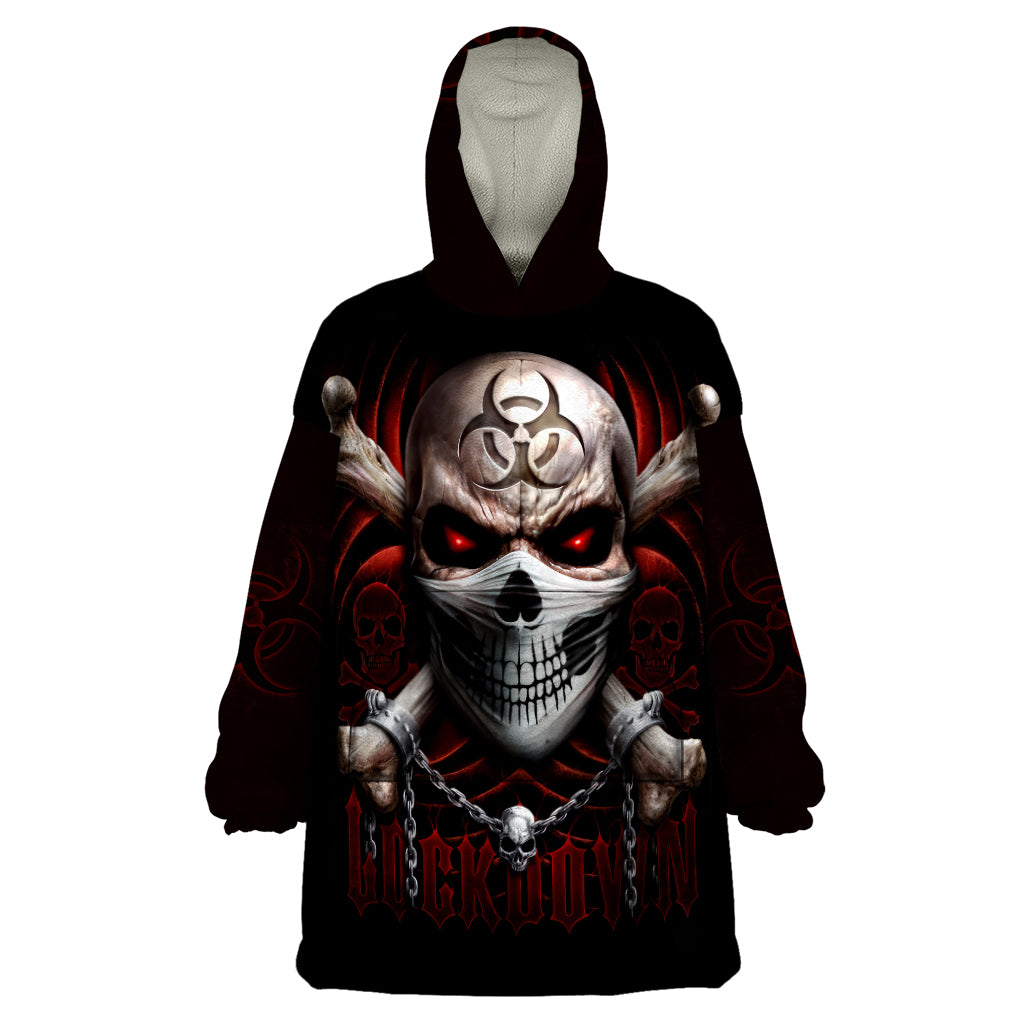 Skull Wearable Blanket Hoodie Blood Skull Survivor - Wonder Print Shop