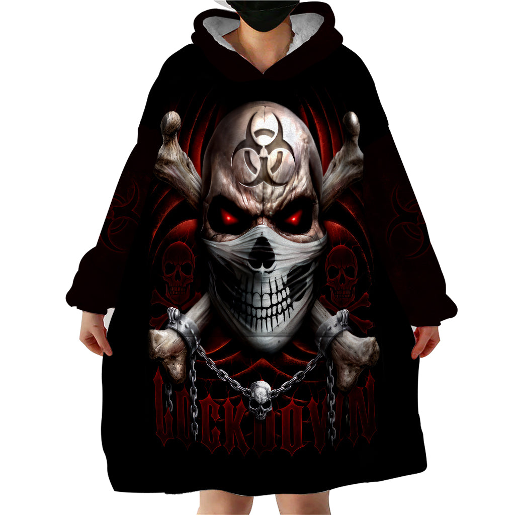 Skull Wearable Blanket Hoodie Blood Skull Survivor - Wonder Print Shop