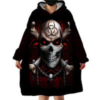 Skull Wearable Blanket Hoodie Blood Skull Survivor - Wonder Print Shop