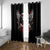 Skull Window Curtain Blood Skull Survivor - Wonder Print Shop