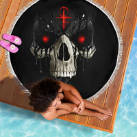 Skull Beach Blanket Black Reaper - Wonder Print Shop