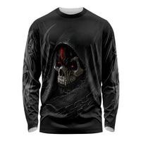 Skull Long Sleeve Shirt Black Reaper - Wonder Print Shop