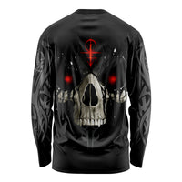 Skull Long Sleeve Shirt Black Reaper - Wonder Print Shop