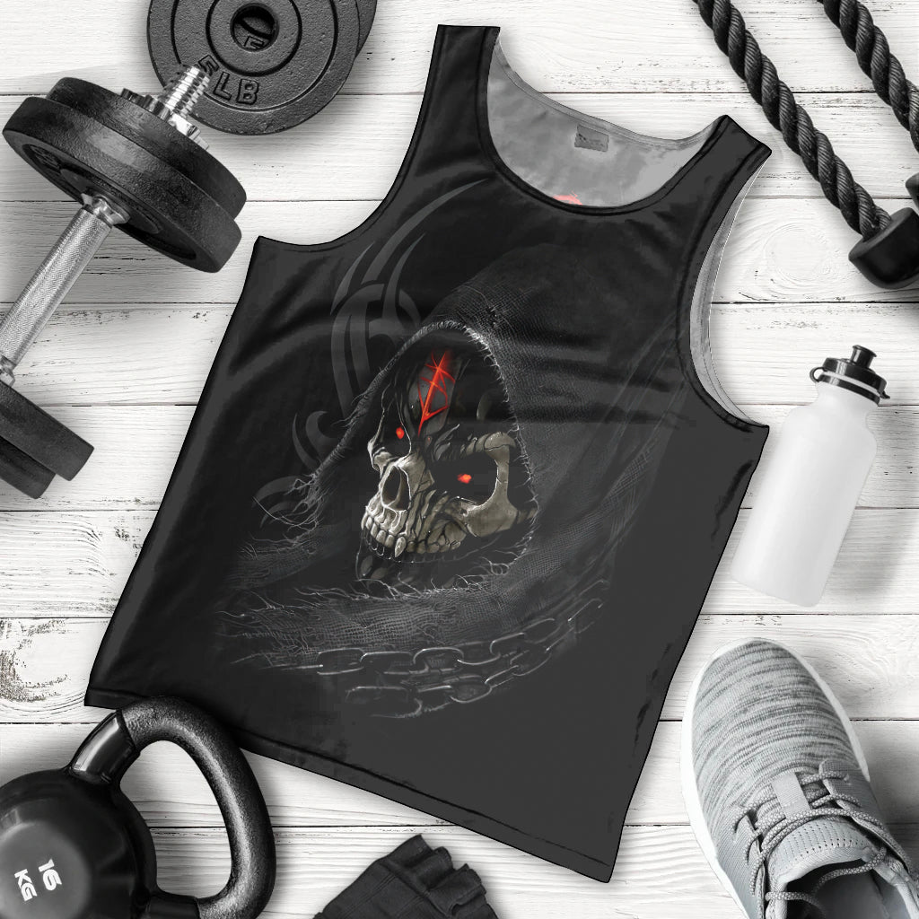 Skull Men Tank Top Black Reaper DT01