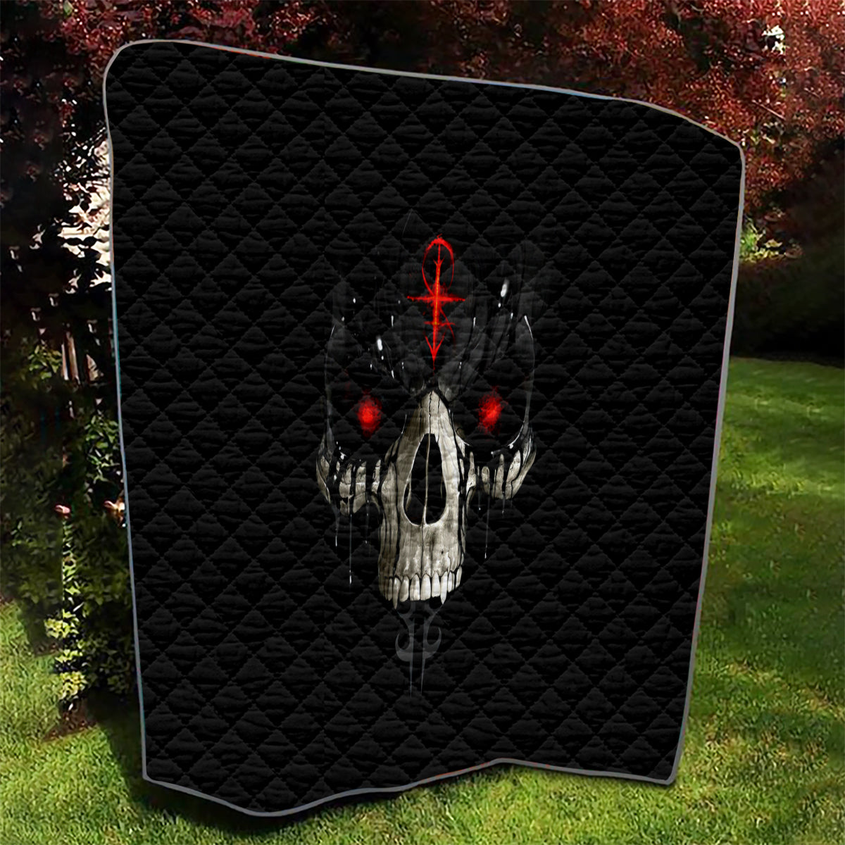 Skull Quilt Black Reaper - Wonder Print Shop