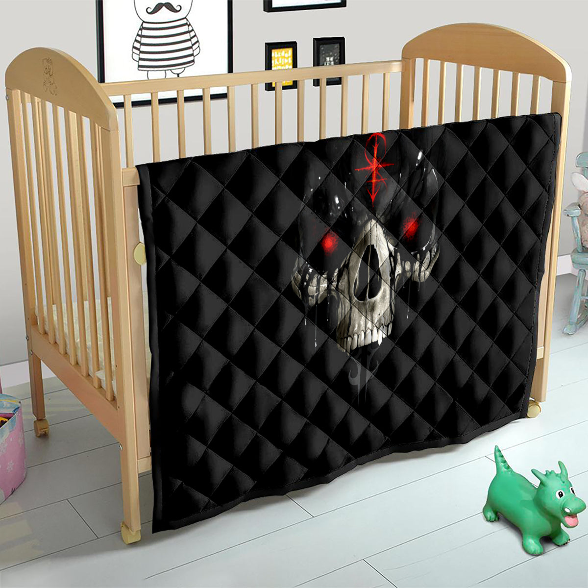 Skull Quilt Black Reaper - Wonder Print Shop