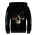 Skull Sherpa Hoodie Black Reaper - Wonder Print Shop