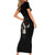 Skull Short Sleeve Bodycon Dress Black Reaper - Wonder Print Shop