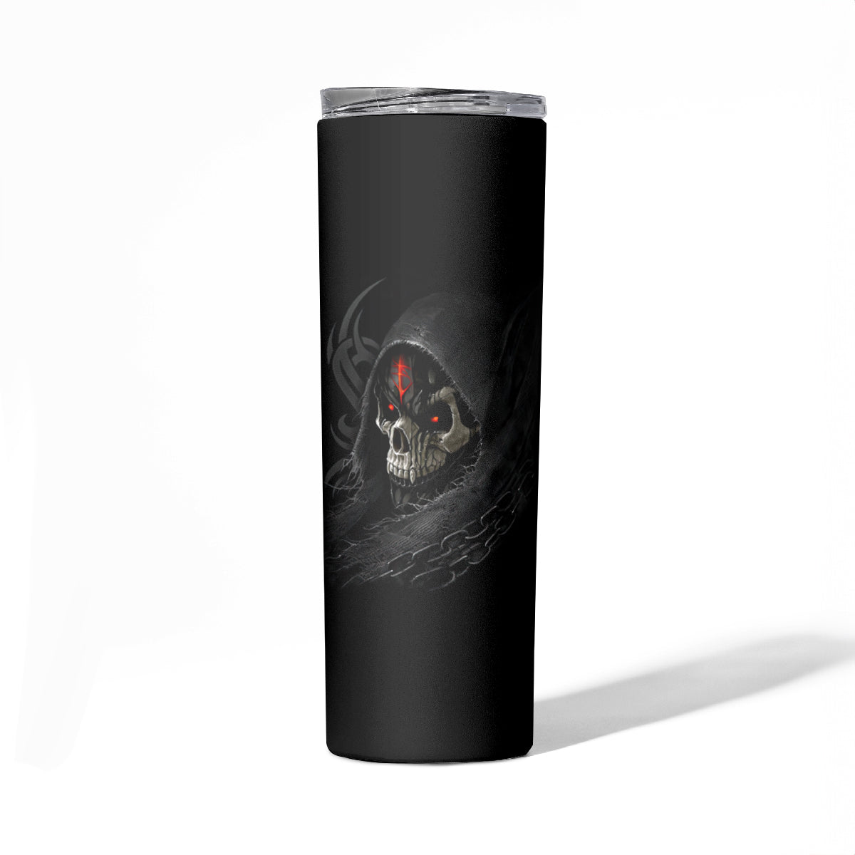 Skull Skinny Tumbler Black Reaper - Wonder Print Shop