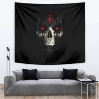 Skull Tapestry Black Reaper - Wonder Print Shop