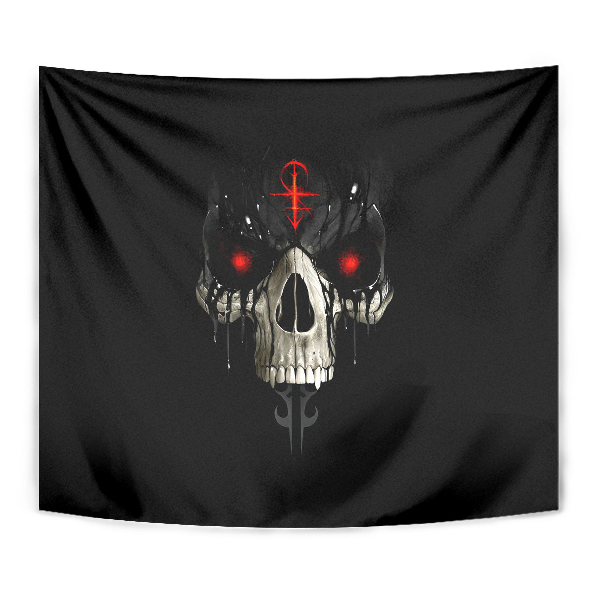 Skull Tapestry Black Reaper - Wonder Print Shop