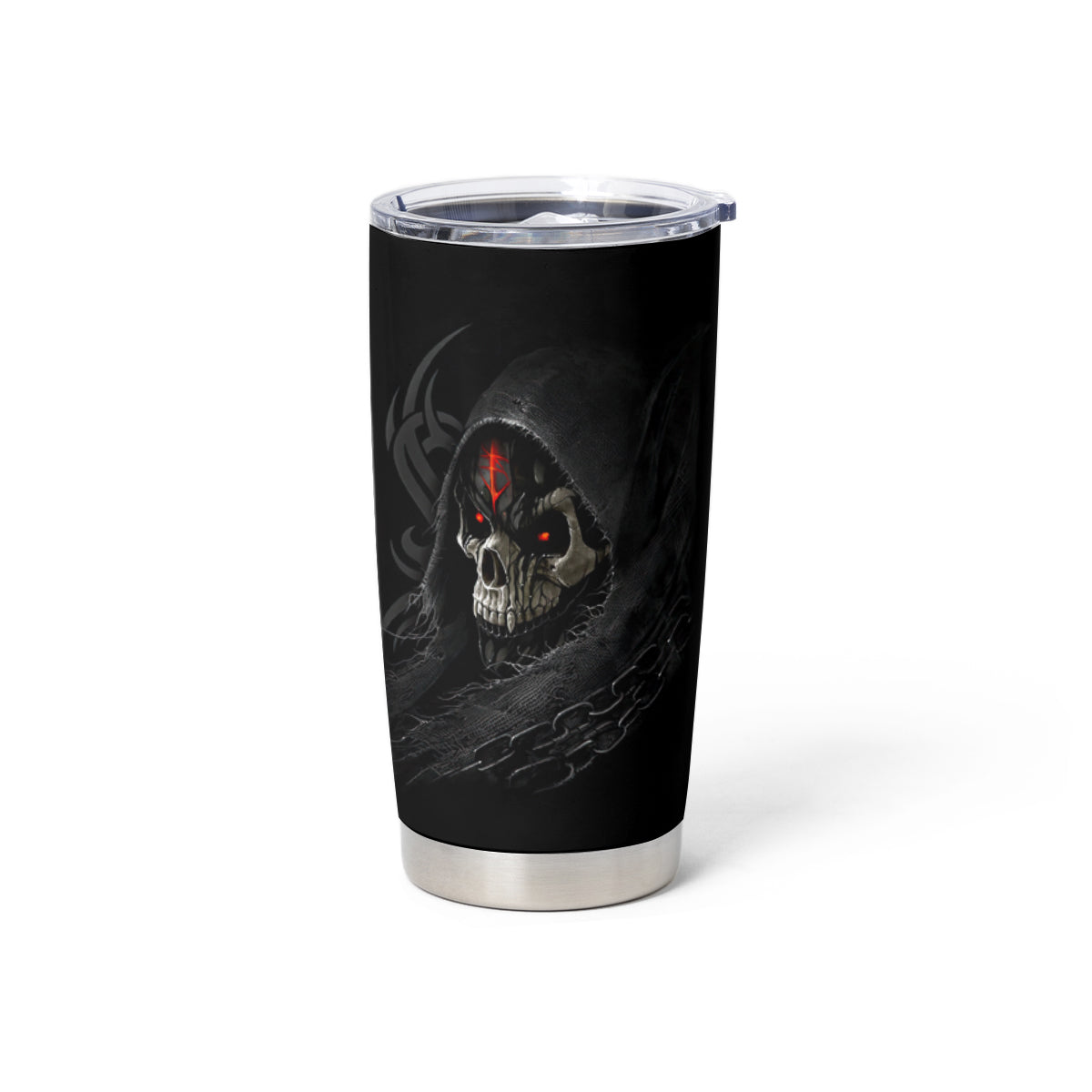 Skull Tumbler Cup Black Reaper - Wonder Print Shop