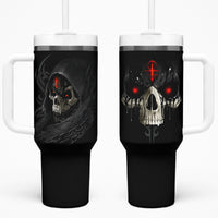 Skull Tumbler With Handle Black Reaper - Wonder Print Shop