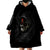 Skull Wearable Blanket Hoodie Black Reaper - Wonder Print Shop