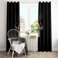 Skull Window Curtain Black Reaper - Wonder Print Shop